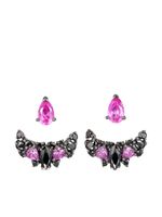 Anabela Chan boucles d'oreilles Twinkle en rhodium - Noir - thumbnail