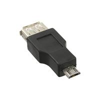 InLine 31604 USB-adapter Micro-B USB A zwart - kabeladapter (USB Micro-B, USB A, stekker/bus, zwart)
