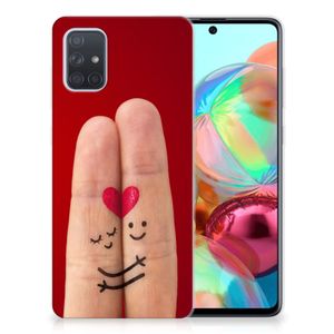 Samsung Galaxy A71 Silicone Back Cover Liefde - Origineel Romantisch Cadeau