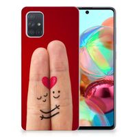 Samsung Galaxy A71 Silicone Back Cover Liefde - Origineel Romantisch Cadeau