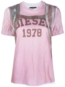 Diesel t-shirt à imprimé graphique - Rose