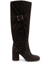 Casadei Cleo Kate 85mm suede boots - Marron