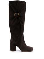 Casadei Cleo Kate 85mm suede boots - Marron - thumbnail