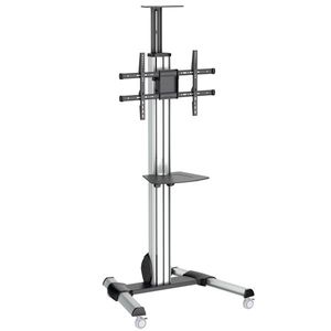 StarTech.com STNDMTV70 70 Portable flat panel floor stand Zwart, Roestvrijstaal flat panel vloer st