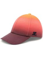 Courrèges casquette en coton à effet dégradé - Multicolore