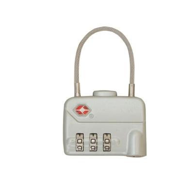 TravelSafe cijferslot TSA met kabel 7 x 4 cm staal grijs TravelSafe cijferslot TSA met kabel 7 x 4 cm staal grijs