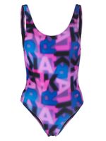 Karl Lagerfeld maillot de bain à logo imprimé - Violet