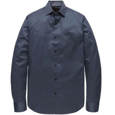 Long sleeve shirt satin twill navy blazer