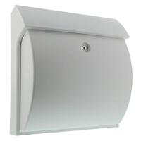 BURG-WÄCHTER brievenbus zonder krantenvak zonder naamplaatje, hoogwaardige kunststof, inworp-formaat DIN C4, incl. 2 sleutels, Classico 4931 W, wit (vergelijkbaar met RAL 9003)