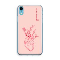 Blooming Heart: iPhone XR Transparant Hoesje - thumbnail