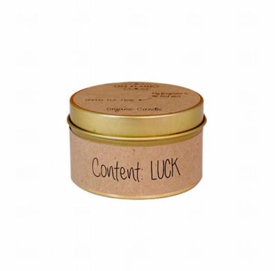 My Flame Lifestyle scented soy candle kraft content: luck My Flame Lifestyle scented soy candle kraft content: luck