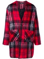 AMIRI cardigan oversize à motif tartan - Rouge