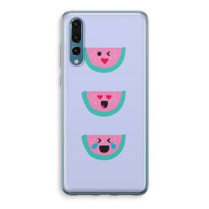 Smiley watermeloen: Huawei P20 Pro Transparant Hoesje