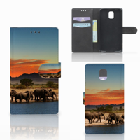Samsung Galaxy Note 3 Telefoonhoesje met Pasjes Olifanten