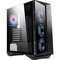 MSI MPG Gungnir 110R Mid-Tower Gaming-pc-behuizing (zwart, 4 x 120 mm, ARGB-ventilator, USB 3.2 Gen2 Type-C, gehard glas, magnetische stoffilter, Mystic Light RGB, ATX, m-ATX, Mini) -ITX)
