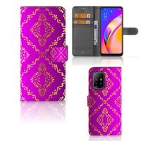 Wallet Case OPPO Reno5 Z | A94 5G Barok Roze - thumbnail