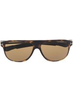 TOM FORD Eyewear lunettes de soleil Todd à monture aviateur - Marron - thumbnail