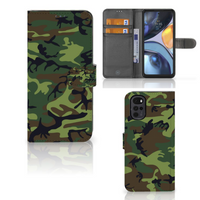 Motorola Moto G22 Telefoon Hoesje Army Dark