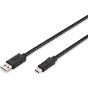 ASSMANN Electronic USB C/USB A 1.8m 1.8m USB A USB C Zwart