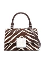 Tory Burch mini sac seau Bon Bon à imprimé zèbre - Marron