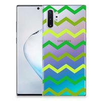 Samsung Galaxy Note 10 Plus TPU bumper Zigzag Groen