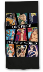 One Piece strandlaken zwart 70 x 140 cm Polyester