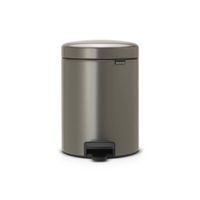 Brabantia newIcon pedaalemmer 5 liter met kunststof binnenemmer - Platinum