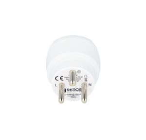 Skross 1.500232-E netstekker adapter Type C (Europlug) Type K (DK)