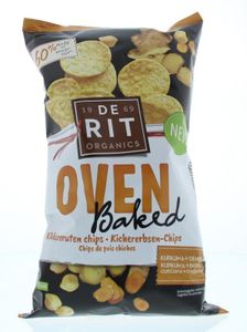 De Rit Kikkererwtenchips ovenbaked kurkuma gember bio (75 gr)