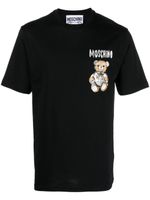 Moschino t-shirt en coton à imprimé Teddy Bear - Noir