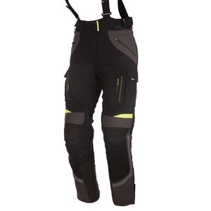 MODEKA Panamericana Pants Lady, Textiel motorbroek dames, Zwart-Geel Kort