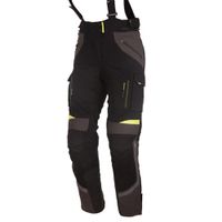 MODEKA Panamericana Pants Lady, Textiel motorbroek dames, Zwart-Geel Kort - thumbnail