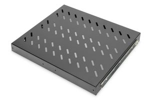 Digitus DN-19 TRAY-2-600-SW 19 inch Apparaatbodem voor patchkast 1 HE Uittrekbaar Geschikt voor kastdiepte: 600 mm Zwart