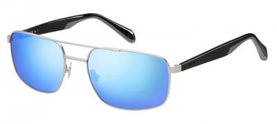 Fossil zonnebril FOS2088/S heren zilver/ blauw