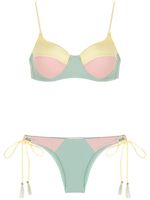 Brigitte bikini à design trois couleurs - Multicolore