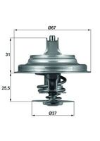 Thermostaat, koelvloeistof TX2587D - thumbnail