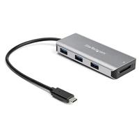 StarTech.com 3 Port USB-C Hub met SD Kaartlezer - 3x USB-A & 1x SD Slot - 10Gbps - Compacte USB 3.1/3.2 Gen 2 Type C Adapter Hub - Laptop Hub - USB Bus Powered - Compatibel met Thunderbolt 3