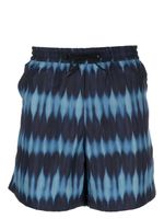 A.P.C. short de bain à imprimé tie-dye - Bleu - thumbnail