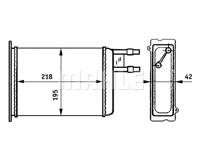 Kachelradiateur, interieurverwarming MAHLE, u.a. für Peugeot, Fiat, Citroën