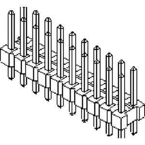 Molex Male header, inbouw (standaard) Aantal rijen: 2 10897101 1 stuk(s) Bag