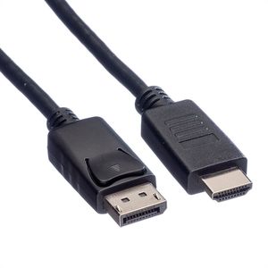 ROLINE DisplayPort Kabel DP - HDMI, M/M, zwart, 4,5 m