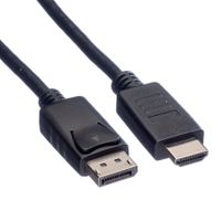 ROLINE DisplayPort Kabel DP - HDMI, M/M, zwart, 1 m - thumbnail