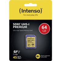 Intenso Premium SDXC-kaart 64 GB Class 10, UHS-I