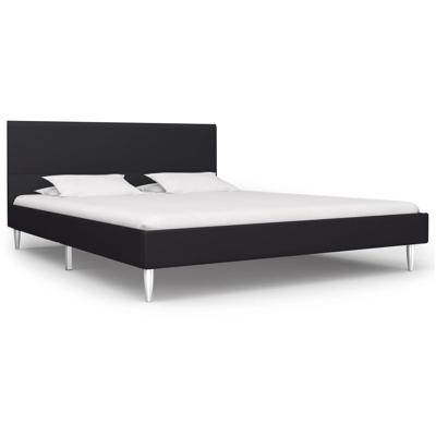 vidaXL Bedframe stof zwart 140x200 cm vidaXL Bedframe stof zwart 140x200 cm