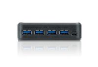 ATEN 4 x 4 USB 3.2 Gen1 switch voor randapparatuur - thumbnail