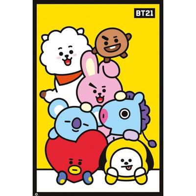 Gbeye Bt21 Pileup Yellow Poster 61x91,5cm