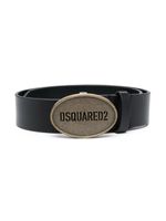 DSQUARED2 KIDS ceinture en cuir à boucle logo - Noir - thumbnail