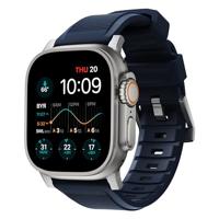 Nomad Rugged Strap Atlantic Blue Connector Silver 42/44/45/49mm