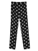 Dolce & Gabbana Kids legging à logo imprimé - Noir