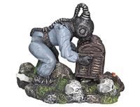 Nobby Duiker met Schatkist Aquarium Ornamenten, 14 x 8.5 x 11.5 cm